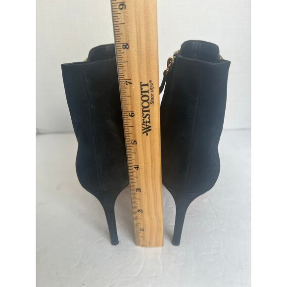 Valentino Garavini Rockstud Black Suede Pointy Toe Side Zip Up Ankle Boots Sz 6 - Picture 7 of 12